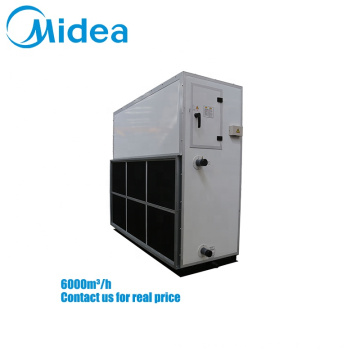 Midea ahu 380-415V-3Ph-50Hz 06L 34.6kw 6000 vertical type return air condition hvac ahu